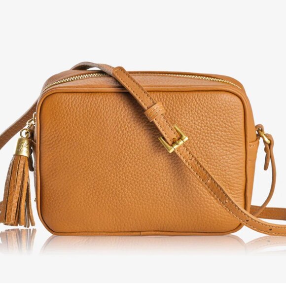 GiGi New York Handbags - Gigi New York Madison Crossbody Tan Pebble Grain $295